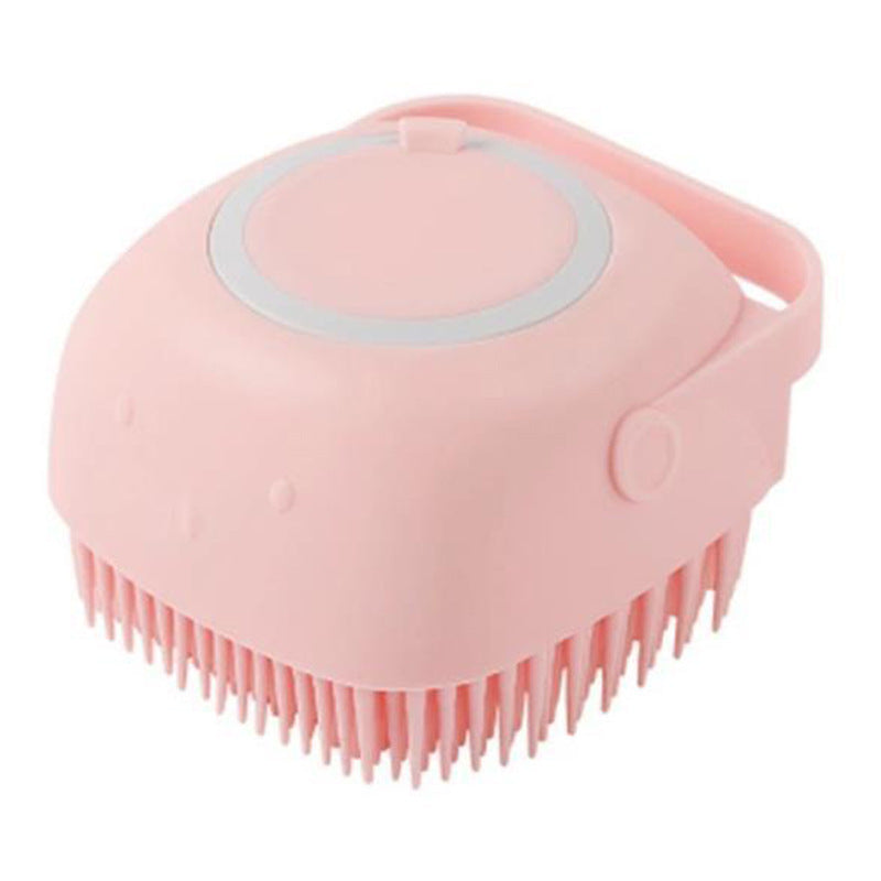 "Dual-Purpose Silicone Pet Bath Brush & Massage Glove – Shampoo Dispenser for Dogs & Cats, Gentle Grooming & Bathing Tool"