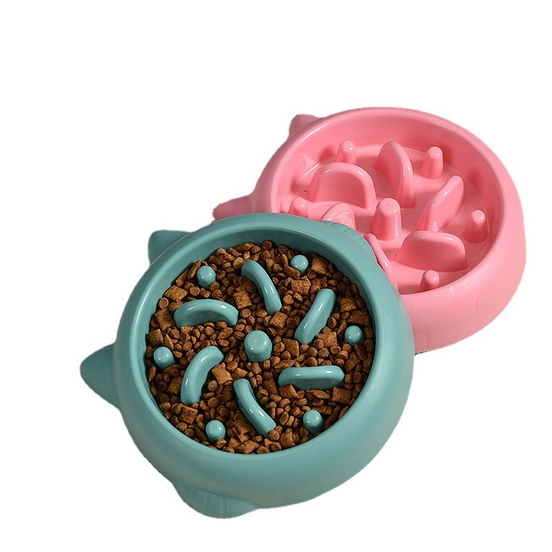 "Pawsome Pace: Bone-Shaped Slow Feeder Bowl for Dogs & Cats – Prevent Choking, Promote Healthy Eating with Vibrant, Durable Design!"