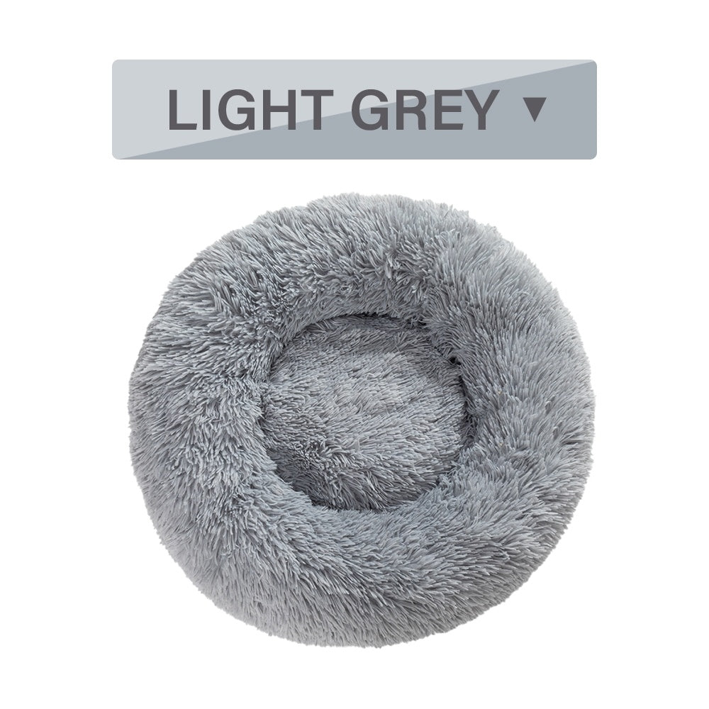 "Luxury Plush Donut Pet Bed – Orthopedic Calming Dog & Cat Bed with Waterproof Base, Machine-Washable (40-100cm, S-XXL)"