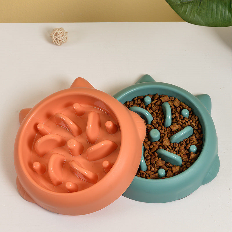 "Pawsome Pace: Bone-Shaped Slow Feeder Bowl for Dogs & Cats – Prevent Choking, Promote Healthy Eating with Vibrant, Durable Design!"