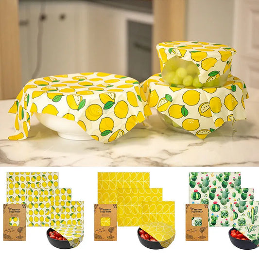  Organic Cotton Beeswax Food Wraps – Reusable, Eco-Friendly Freshness Preservation for Sustainable Kitchens