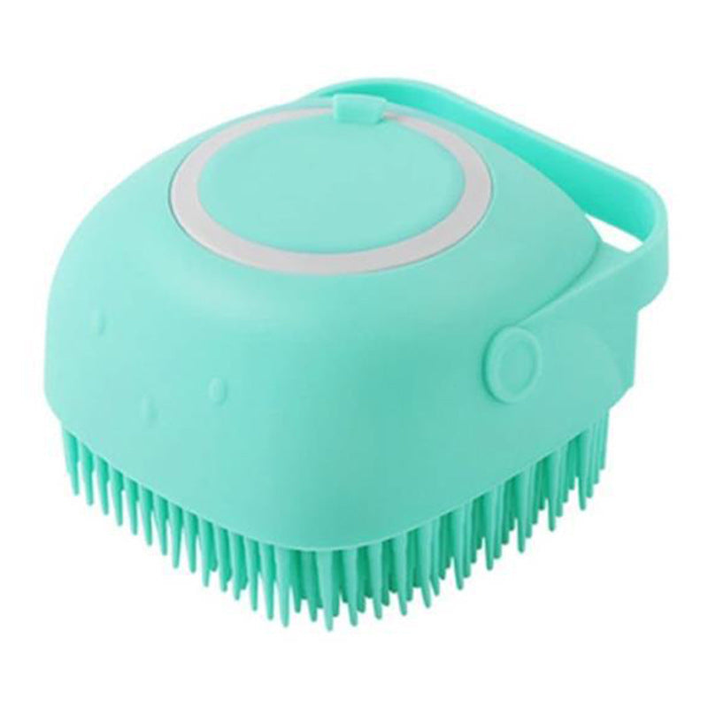 "Dual-Purpose Silicone Pet Bath Brush & Massage Glove – Shampoo Dispenser for Dogs & Cats, Gentle Grooming & Bathing Tool"