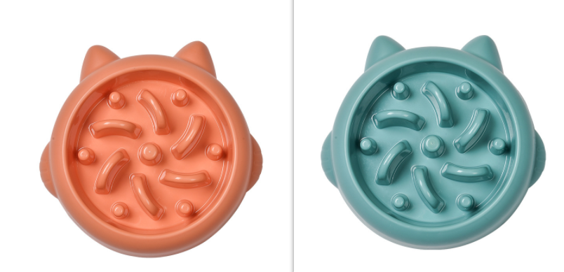 "Pawsome Pace: Bone-Shaped Slow Feeder Bowl for Dogs & Cats – Prevent Choking, Promote Healthy Eating with Vibrant, Durable Design!"