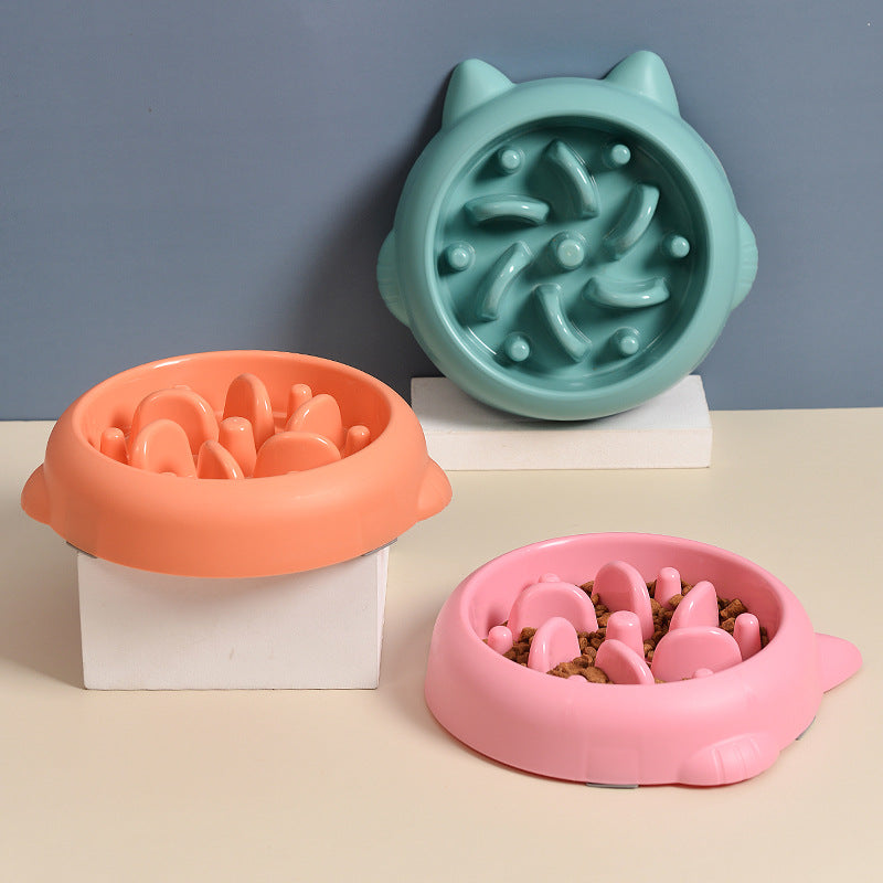 "Pawsome Pace: Bone-Shaped Slow Feeder Bowl for Dogs & Cats – Prevent Choking, Promote Healthy Eating with Vibrant, Durable Design!"